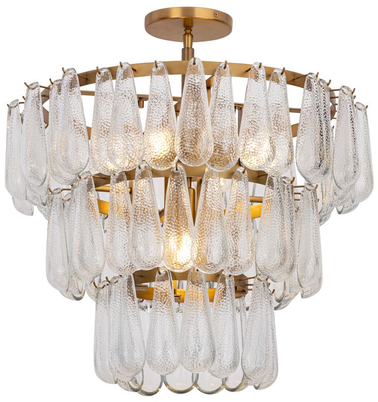 Image 6 Minka Lavery Vionne 5-Lt 22.75-in Legacy Brass Semi-Flush Mount with Shade more views