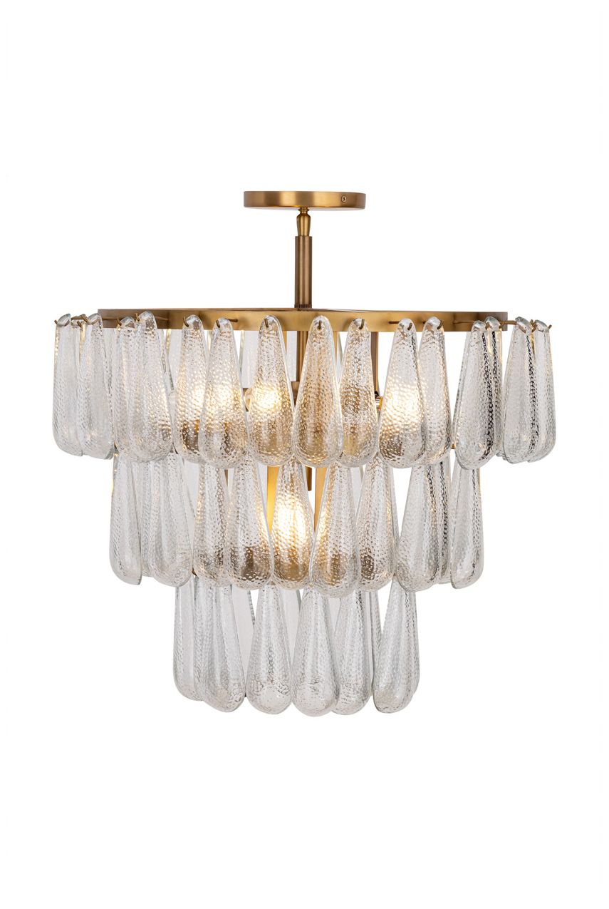 Image 7 Minka Lavery Vionne 5-Lt 22.75-in Legacy Brass Semi-Flush Mount with Shade more views