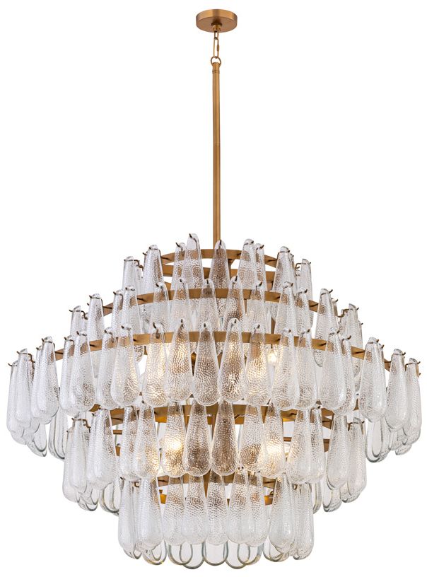 Image 3 Minka Lavery Vionne 8-Light 32.25-in Legacy Brass Pendant with Glass Shade more views