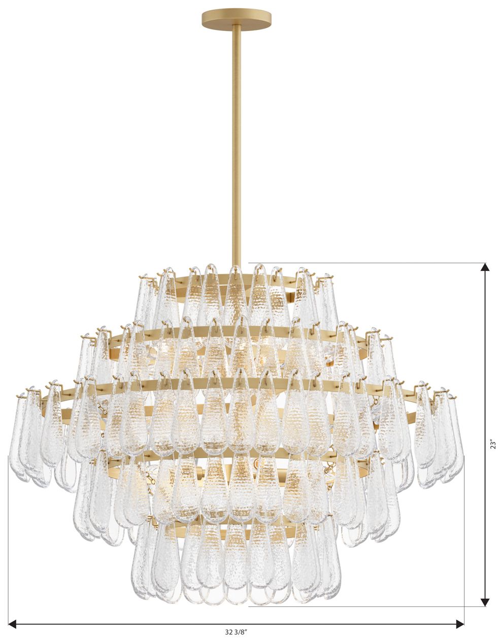 Image 7 Minka Lavery Vionne 8-Light 32.25-in Legacy Brass Pendant with Glass Shade more views