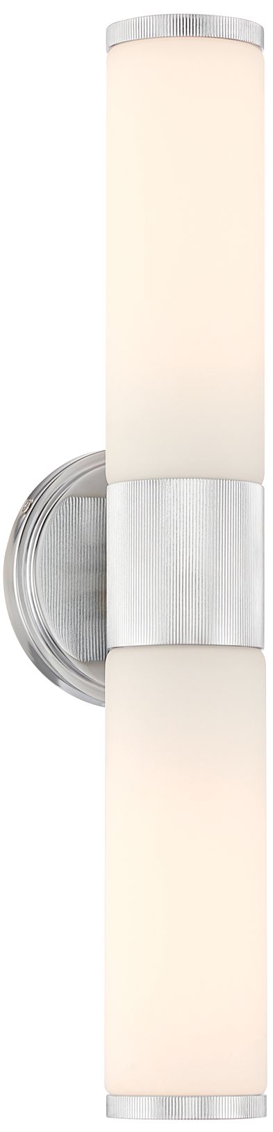 Thumbnail3 of Minka Lavery Voltelle 2-Light 5-in Chrome Wall Sconce with Glass Shade more views