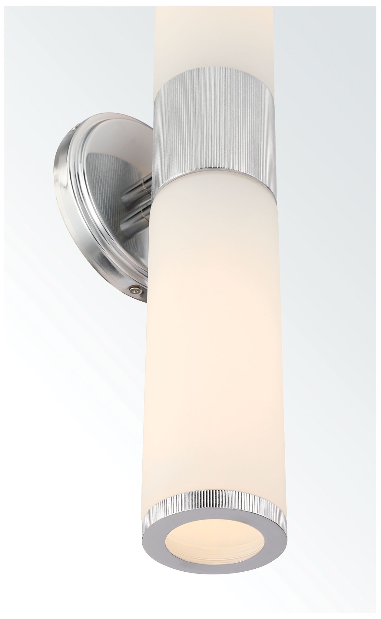 Minka Lavery Voltelle 2-Light 5-in Chrome Wall Sconce with Glass Shade