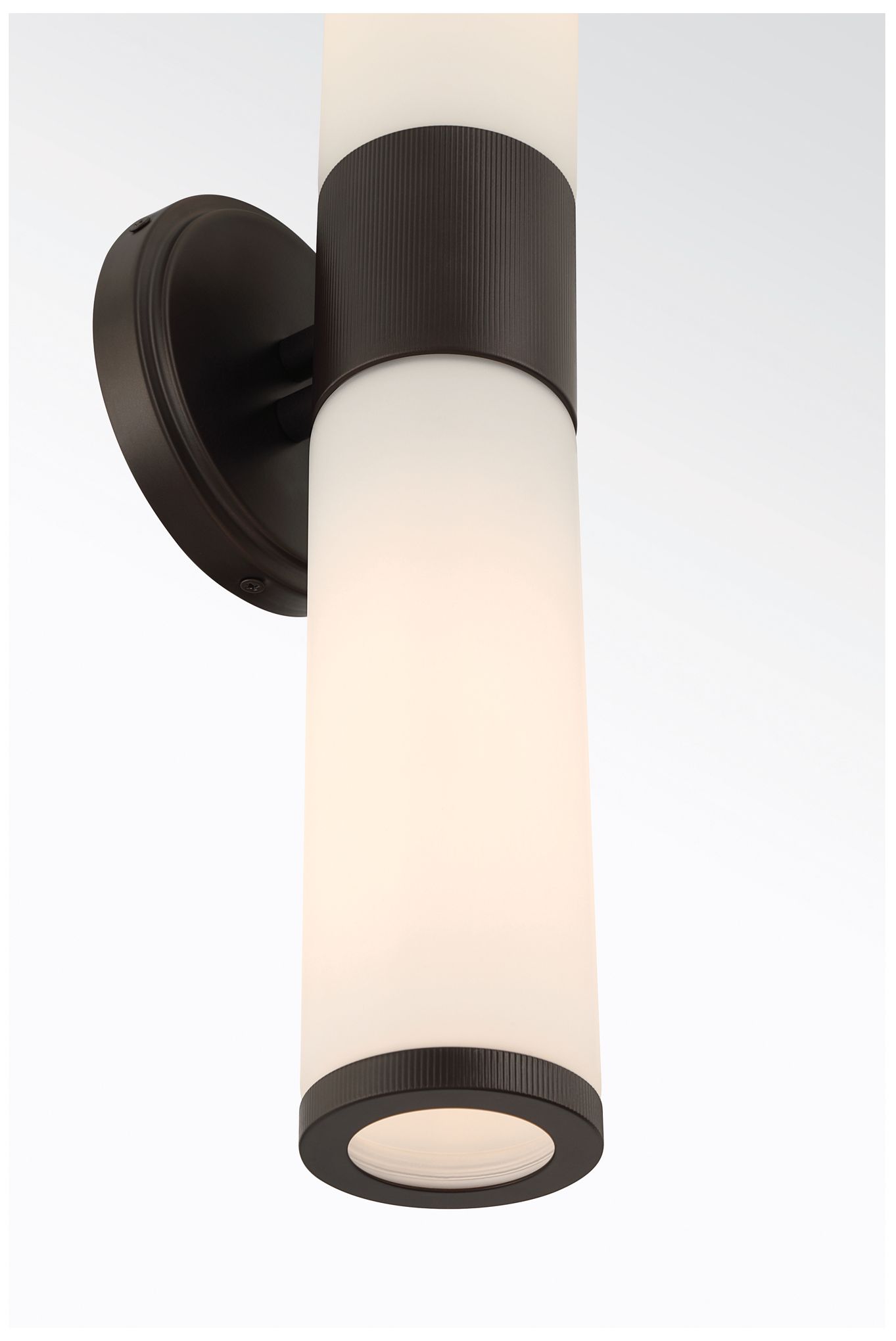 Minka Lavery Voltelle 2-Light 5-in Dark Bronze Wall Sconce with Glass Shade