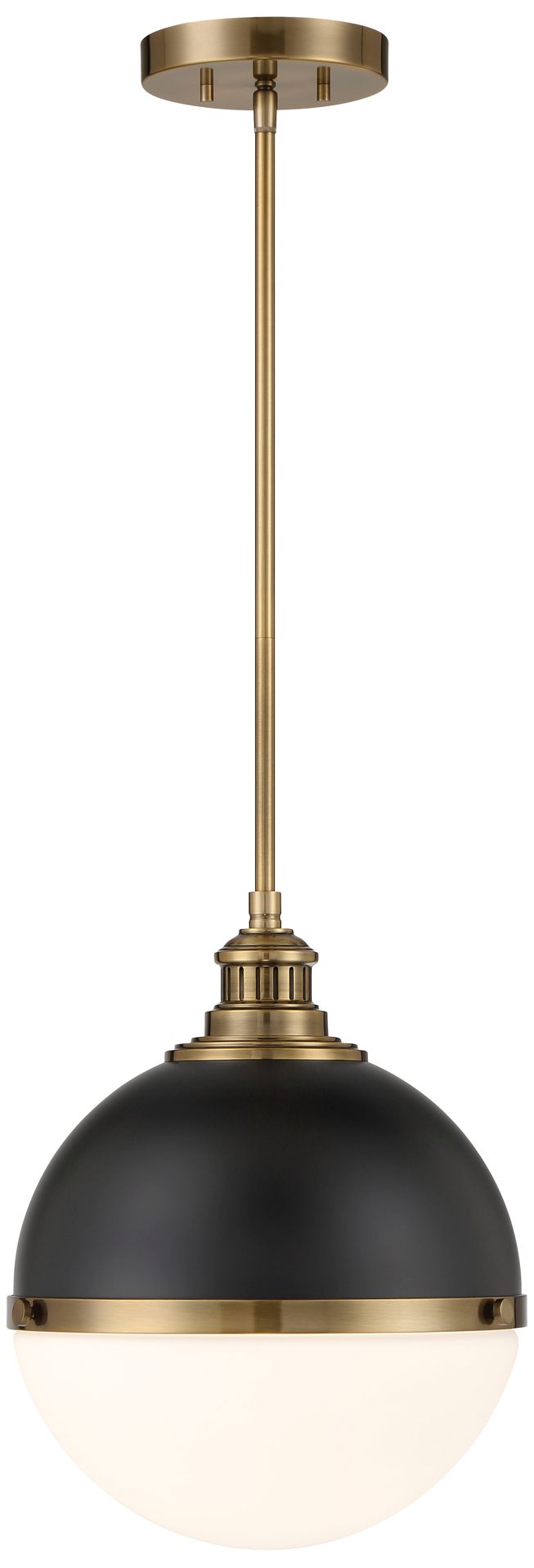Minka-Lavery Vorey 1-Light Coal and Oxidized Aged Brass Pendant