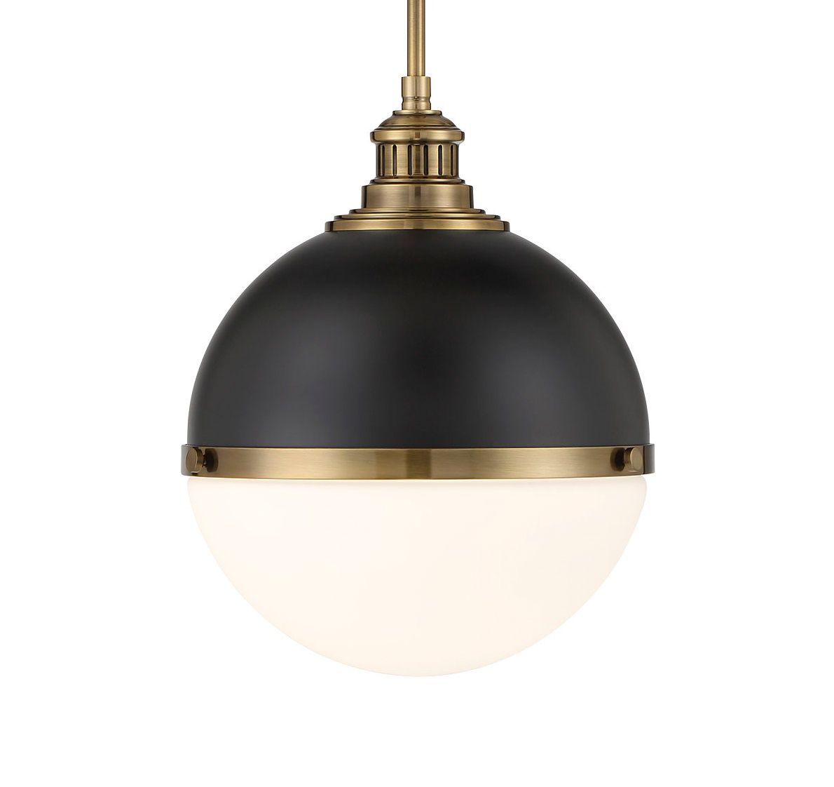 Image 3 Minka-Lavery Vorey 1-Light Coal and Oxidized Aged Brass Pendant more views