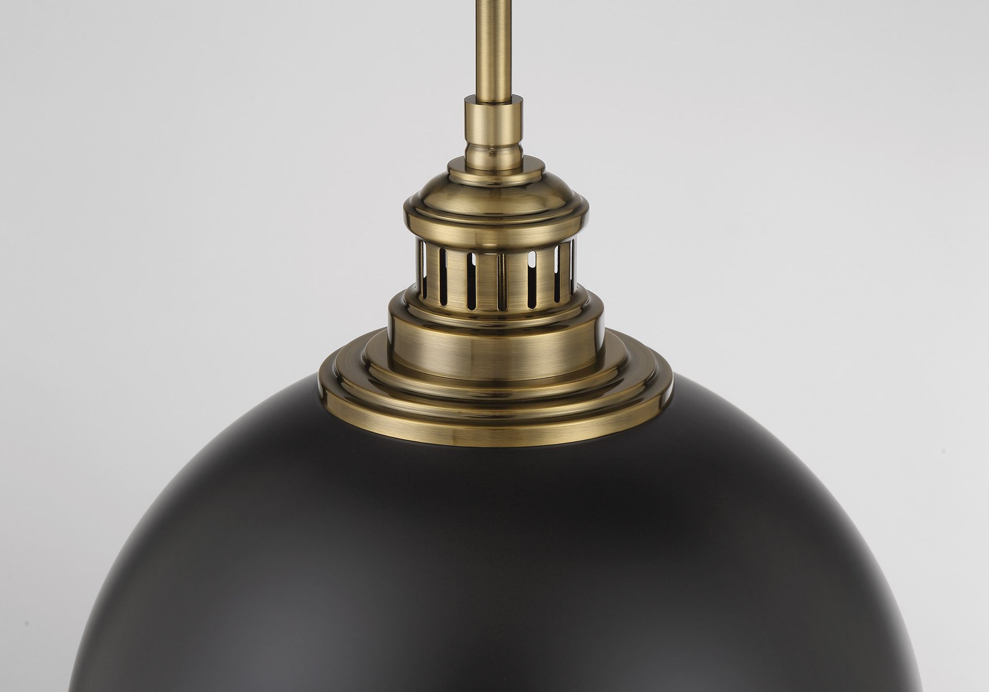 Image 7 Minka-Lavery Vorey 1-Light Coal and Oxidized Aged Brass Pendant more views