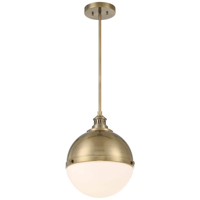 Image 1 Minka-Lavery Vorey 1-Light Oxidized Aged Brass Pendant