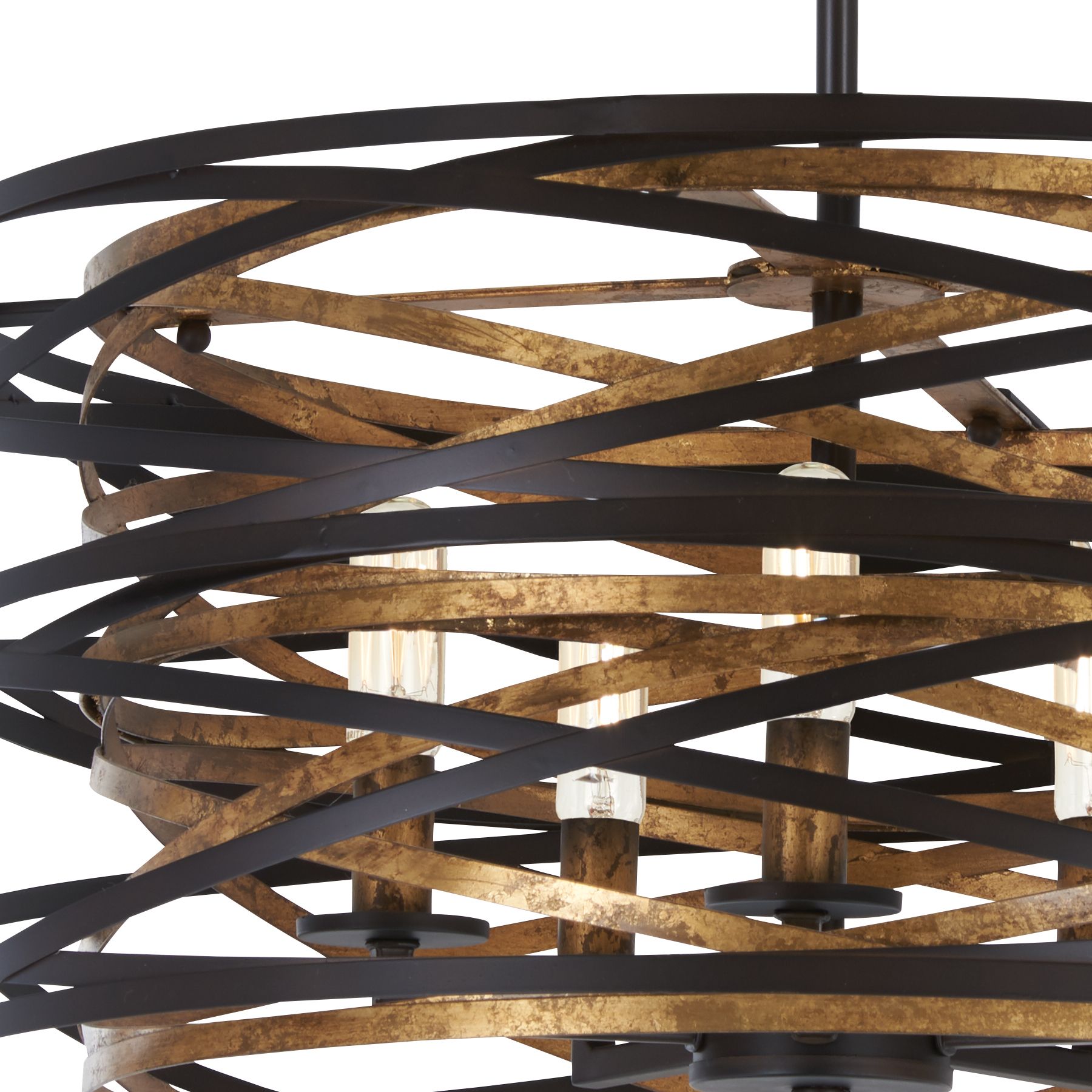 Image 5 Minka-Lavery Vortic Flow 1-Light Dark Bronze with Mosaic Gold Mini Pendant more views