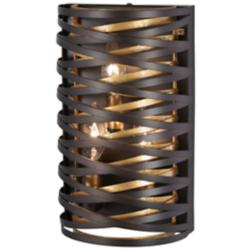 Minka Lavery Vortic Flow 12" High Dark Bronze Wall Sconce