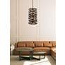 Minka Lavery Vortic Flow 14" 6-Light Bronze and Mosaic Gold Pendant