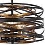 Minka Lavery Vortic Flow 16" Dark Bronze and Gold 5-Light Pendant