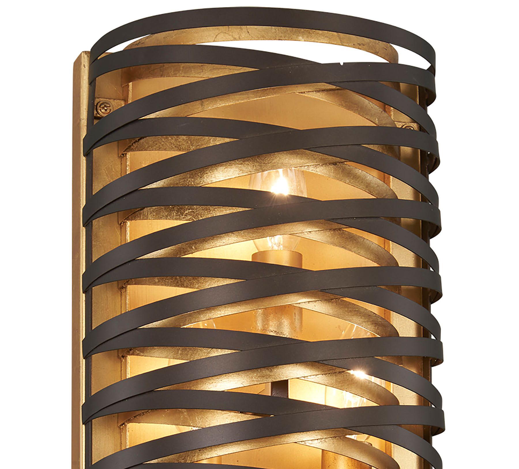 Image 3 Minka-Lavery Vortic Flow 3-Light Dark Bronze with Mosaic Gold Wall Sconce more views