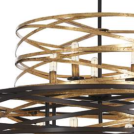 Image3 of Minka Lavery Vortic Flow 30" Bronze and Gold 18-Light Modern Pendant more views