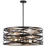 Minka-Lavery Vortic Flow 30" Wide 8-Light Bronze and Gold Pendant