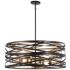 Minka-Lavery Vortic Flow 30" Wide 8-Light Bronze and Gold Pendant