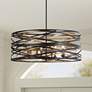 1_Minka-Lavery Vortic Flow 30" Wide 8-Light Bronze and Gold Pendant