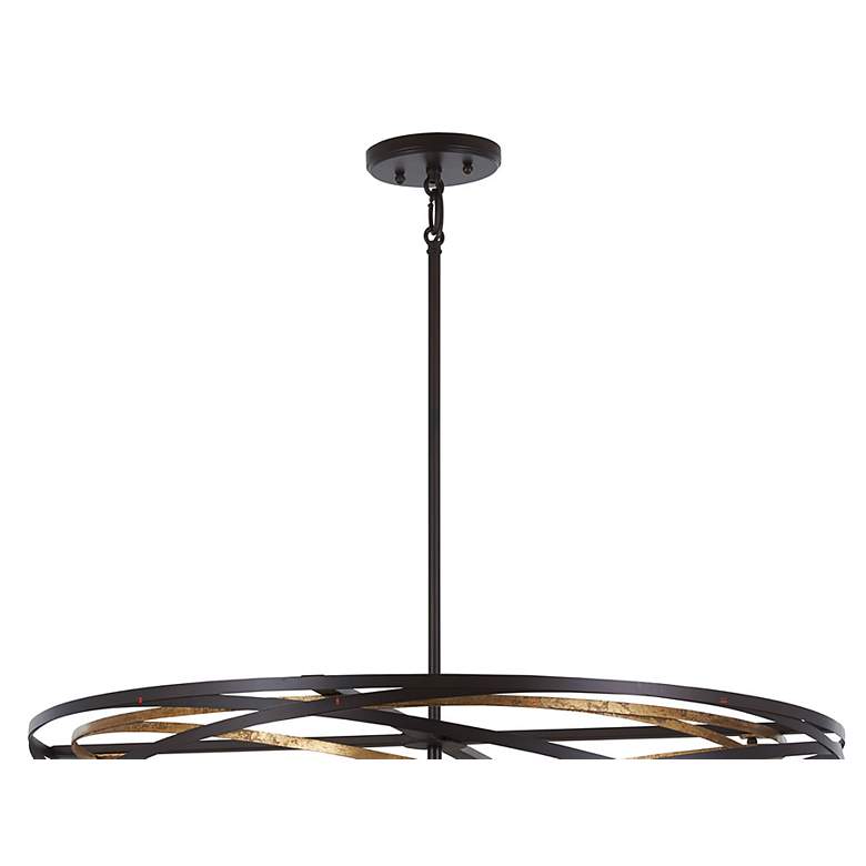Image 4 Minka-Lavery Vortic Flow 30 inch Wide 8-Light Bronze and Gold Pendant more views