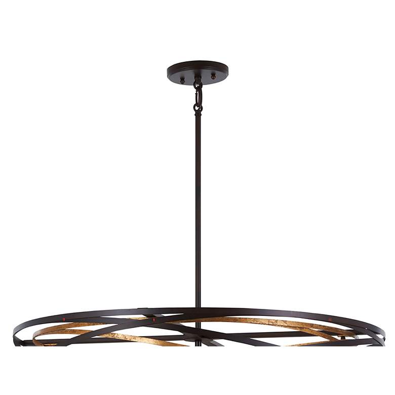 Image 7 Minka-Lavery Vortic Flow 30" Wide 8-Light Bronze and Gold Pendant more views