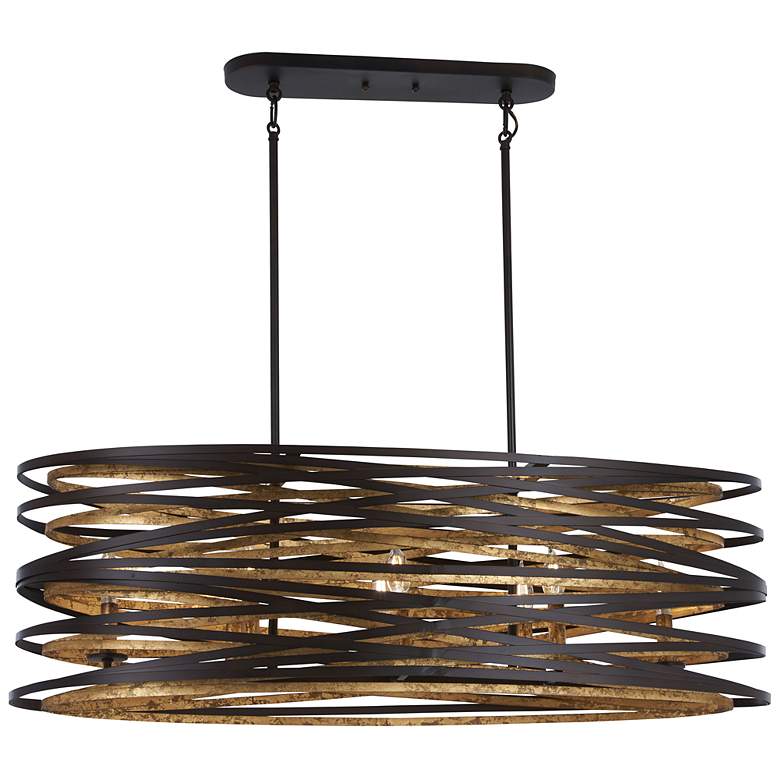 Image 2 Minka Lavery Vortic Flow 40" Bronze Gold Kitchen Island Light Pendant