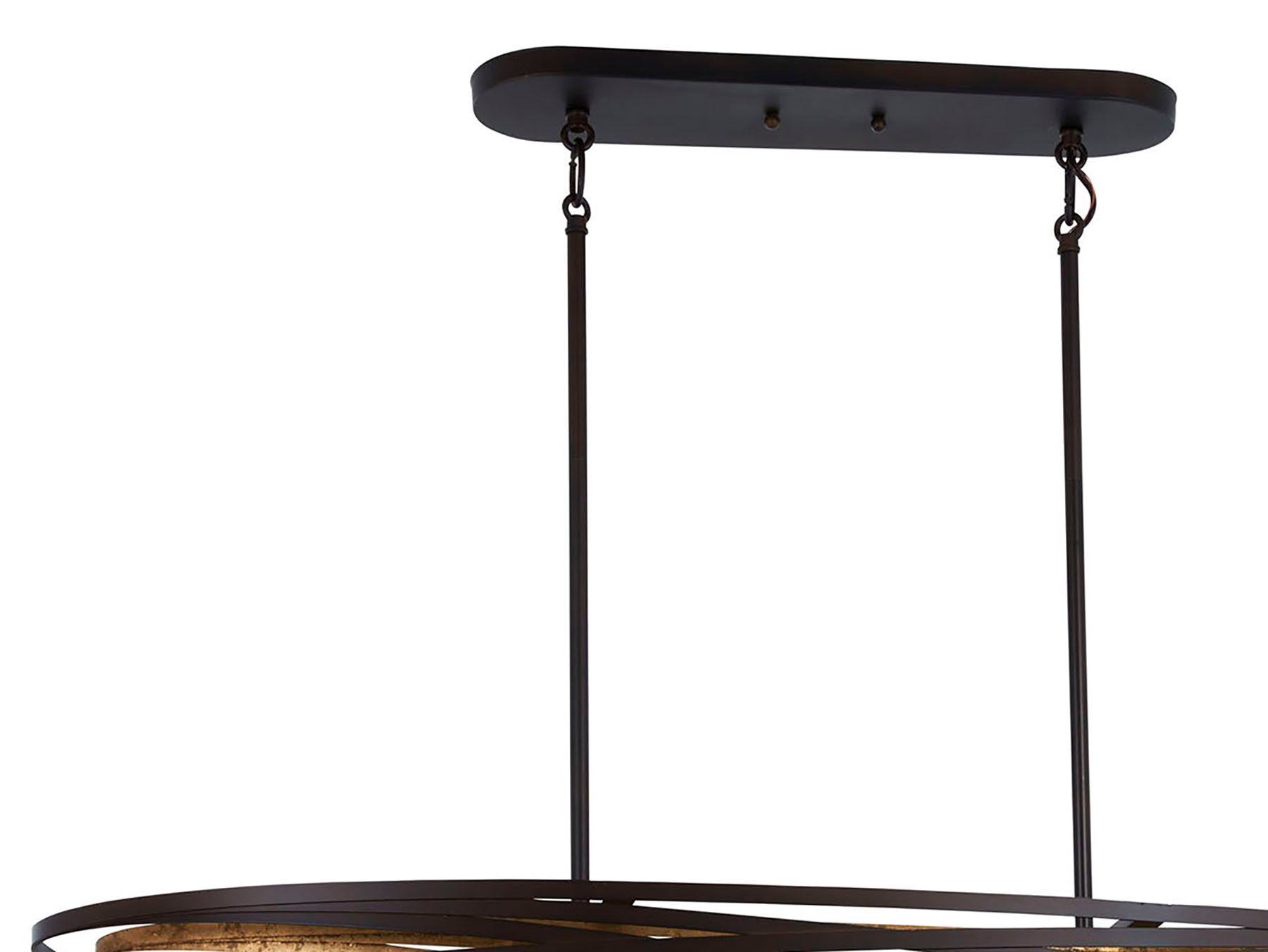 Image 4 Minka-Lavery Vortic Flow 8-Light Dark Bronze and Gold Island Chandelier more views