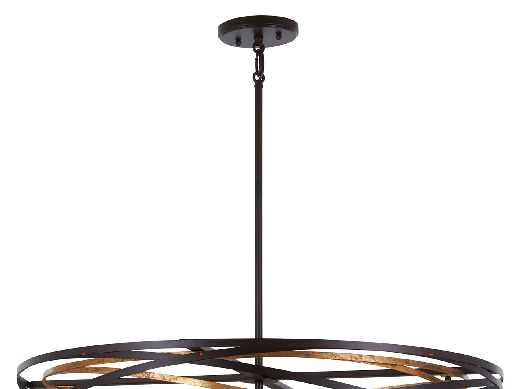 Image 7 Minka-Lavery Vortic Flow 8-Light Dark Bronze with Mosaic Gold Pendant more views