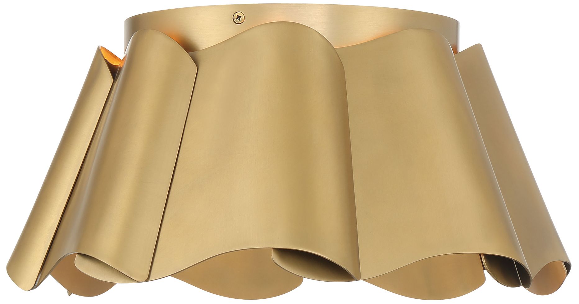 Image 2 Minka-Lavery Waveform 3-Light 14-in Legacy Brass Indoor Flush Mount more views