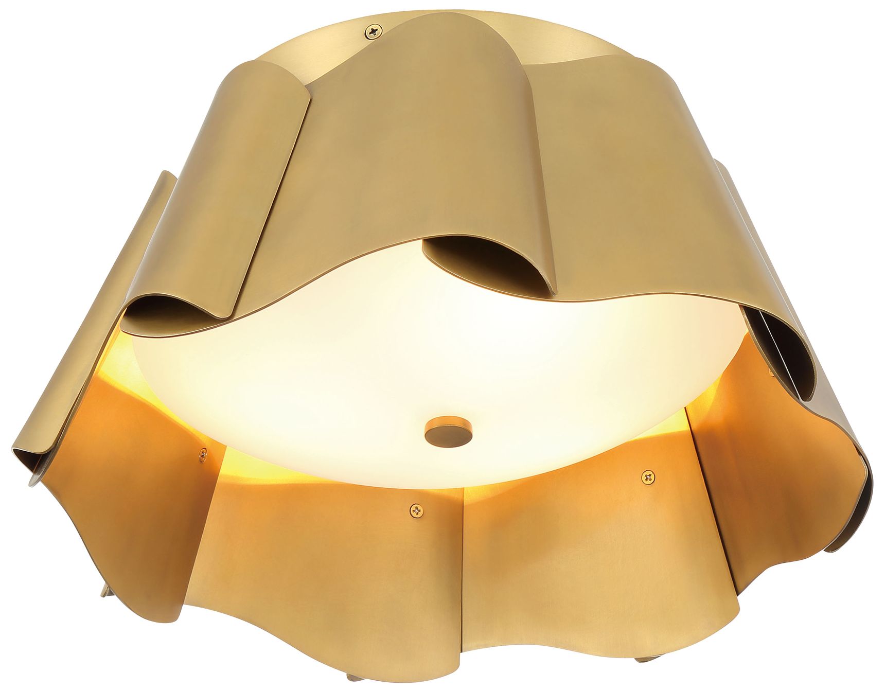 Image 4 Minka-Lavery Waveform 3-Light 14-in Legacy Brass Indoor Flush Mount more views