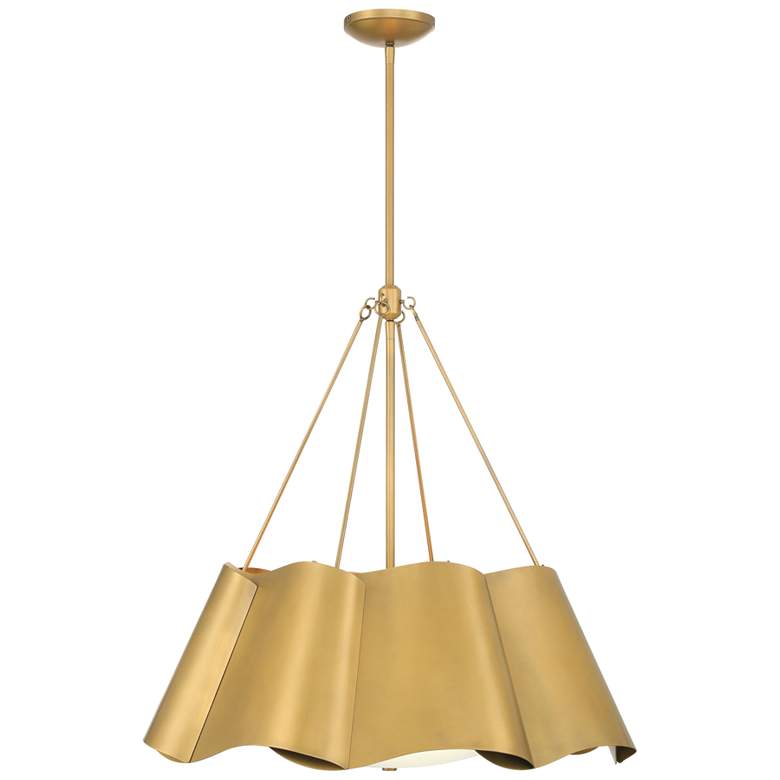 Image 2 Minka-Lavery Waveform 4-Light 26-in Legacy Brass Indoor Pendant more views