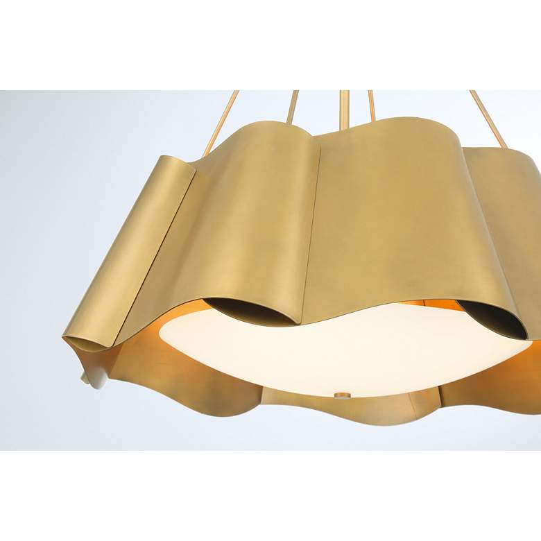 Image 5 Minka-Lavery Waveform 4-Light 26-in Legacy Brass Indoor Pendant more views