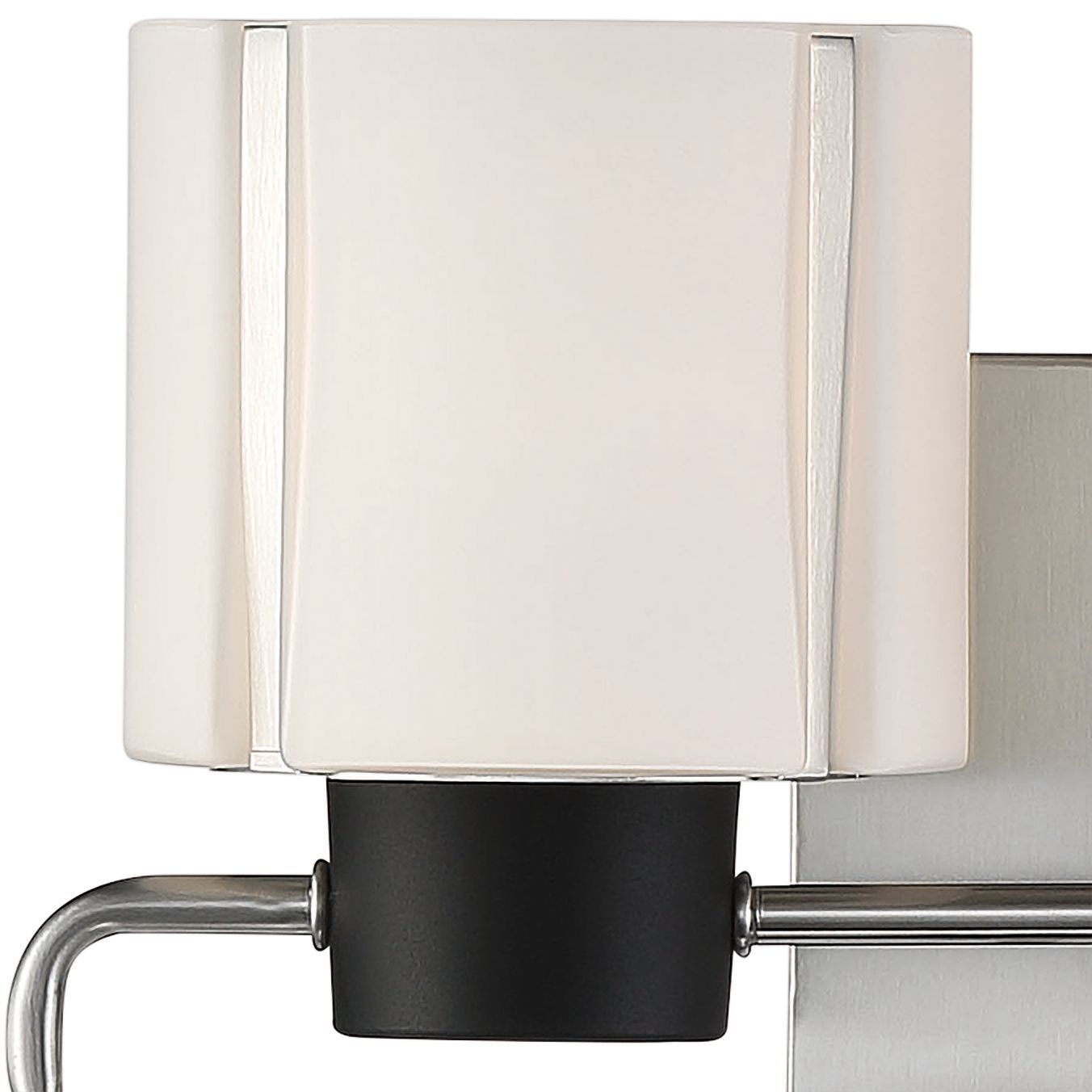 Image 3 Minka-Lavery Waverly Plaza 2-Light Brush Nickel and Coal Black Vanity Light more views