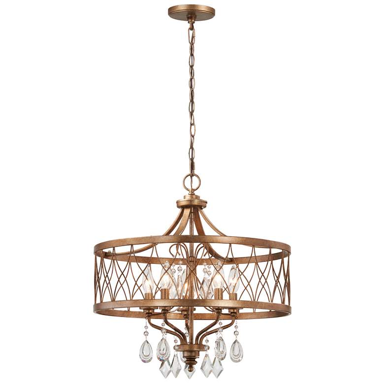 Image 2 Minka Lavery West Liberty 20 1/2 inch Wide Olympus Gold 5-Light Chandelier