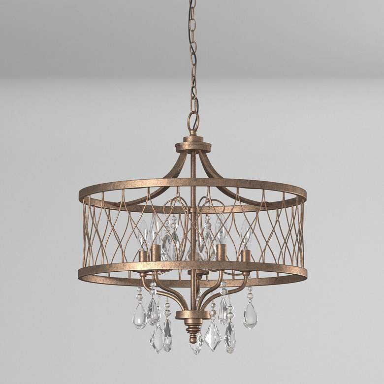 Image 1 Minka Lavery West Liberty 20 1/2 inch Wide Olympus Gold 5-Light Chandelier