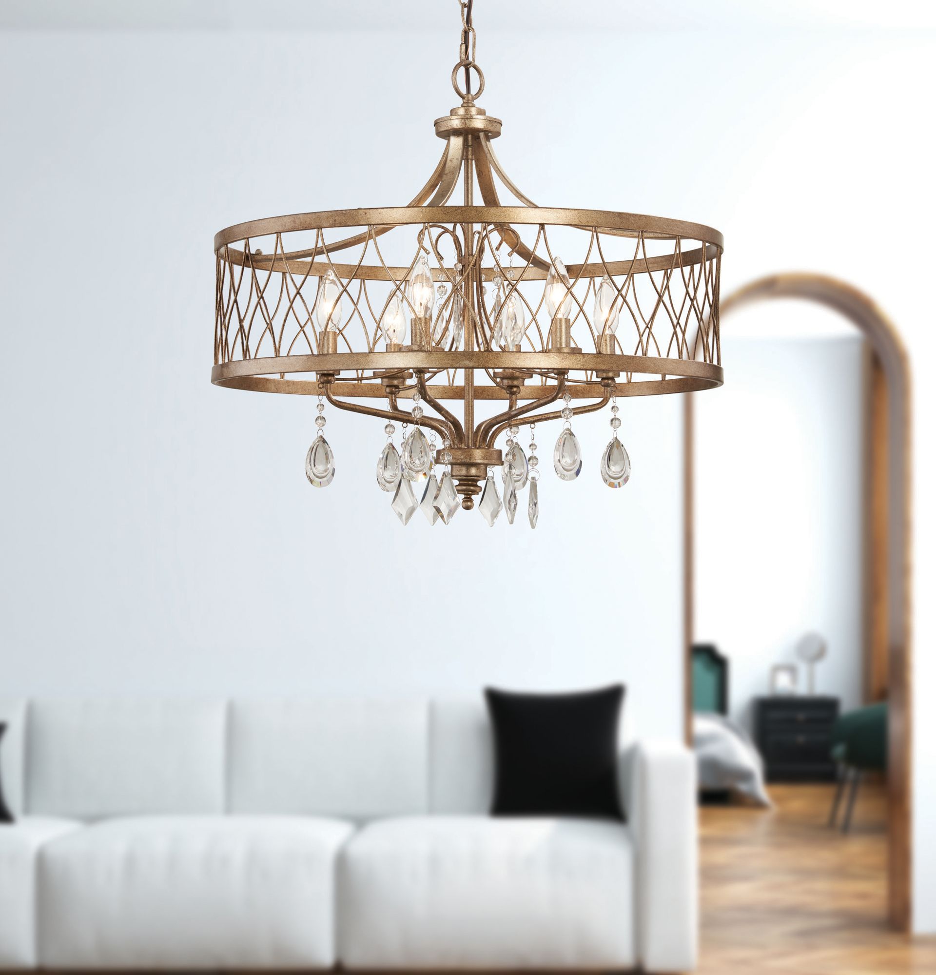 Image 3 Minka-Lavery West Liberty 6-Light Olympus Gold Chandelier more views