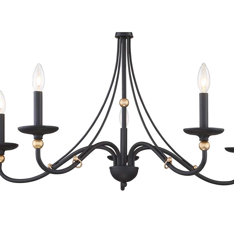 Image 3 Minka-Lavery Westchester 34" Wide 5-Light Coal and Gold Chandelier more views