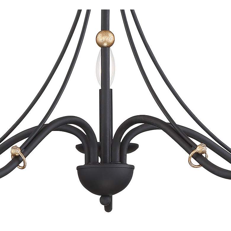Image 7 Minka-Lavery Westchester 34" Wide 5-Light Coal and Gold Chandelier more views
