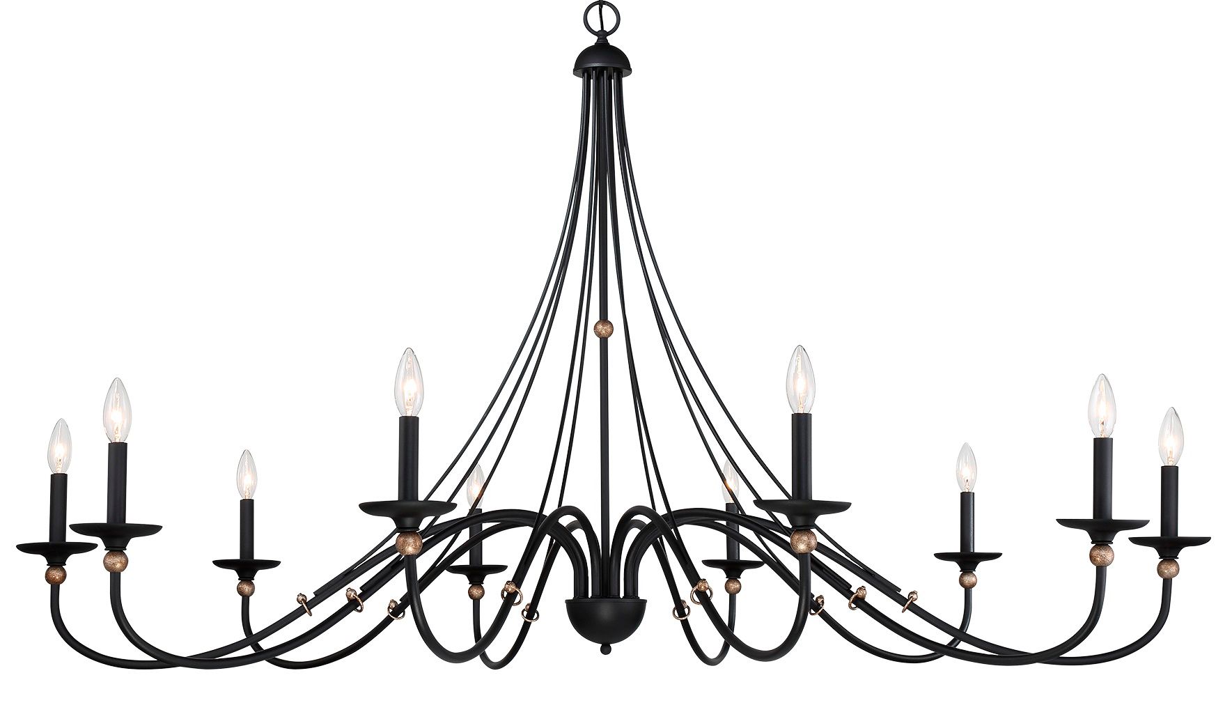 Image 2 Minka Lavery Westchester County 10-Light Sand Coal and Gold Leaf Chandelier more views