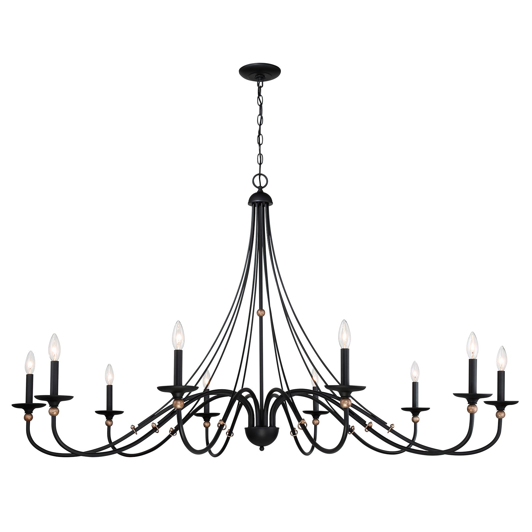 Image 4 Minka Lavery Westchester County 10-Light Sand Coal and Gold Leaf Chandelier more views
