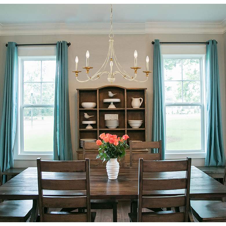 Image 3 Minka Lavery Westchester County 28" Farmhouse White 5-Light Chandelier more views