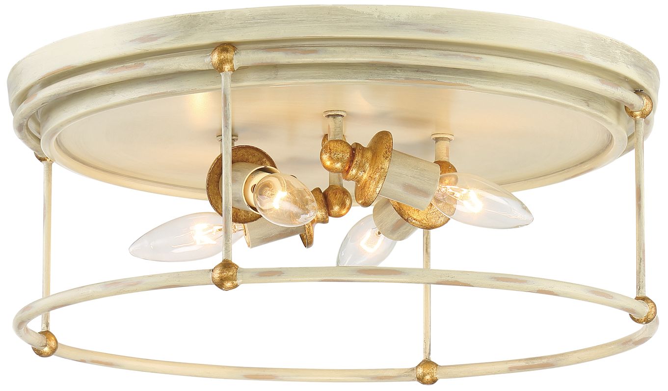 Image 2 Minka-Lavery Westchester County 4-Light Farmhouse White Flush Mount