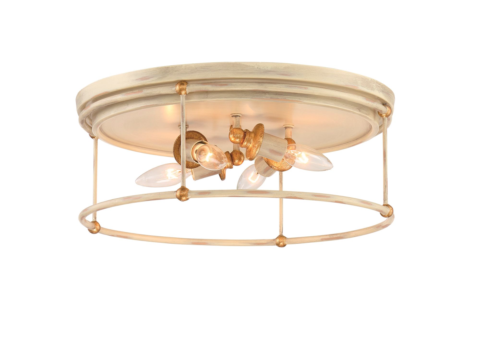 Image 3 Minka-Lavery Westchester County 4-Light Farmhouse White Flush Mount more views