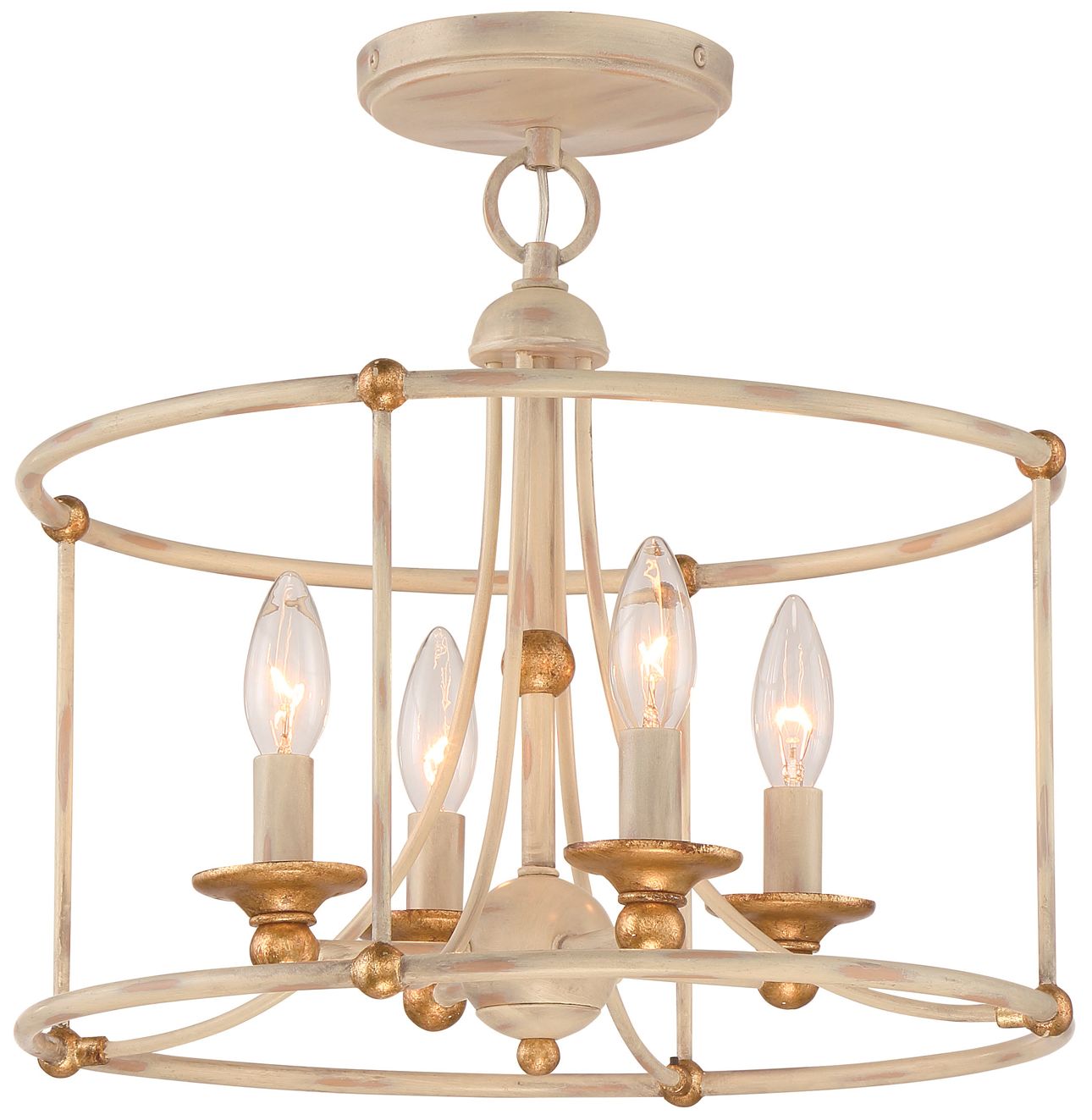 Minka-Lavery Westchester County 4-Light Farmhouse White Semi-Flush
