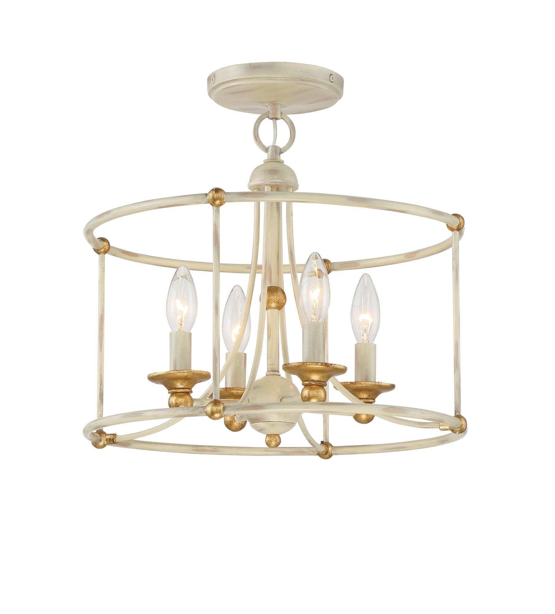 Image 3 Minka-Lavery Westchester County 4-Light Farmhouse White Semi-Flush more views