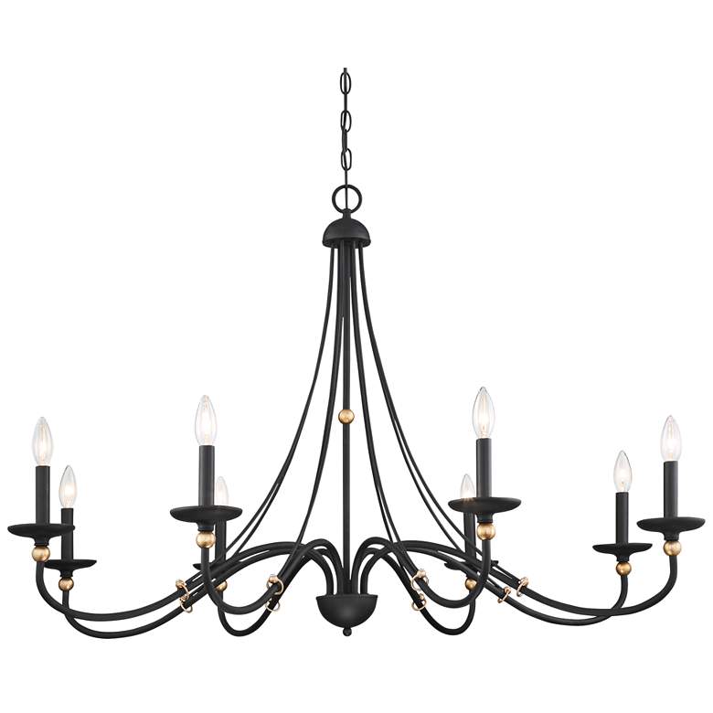 Image 2 Minka Lavery Westchester County 46 inch Wide Sand Coal 8-Light Chandelier