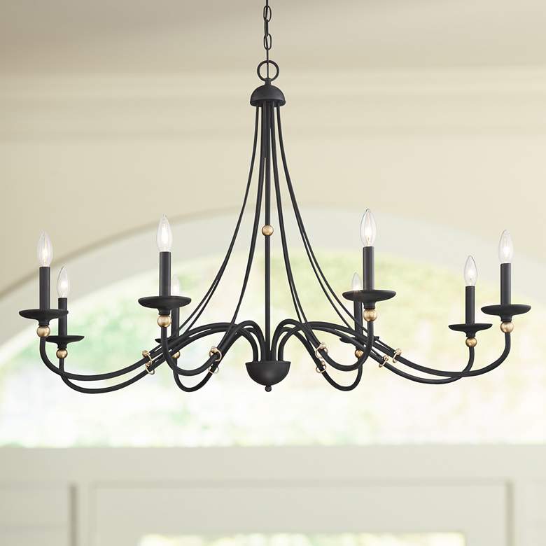 Image 1 Minka Lavery Westchester County 46 inch Wide Sand Coal 8-Light Chandelier