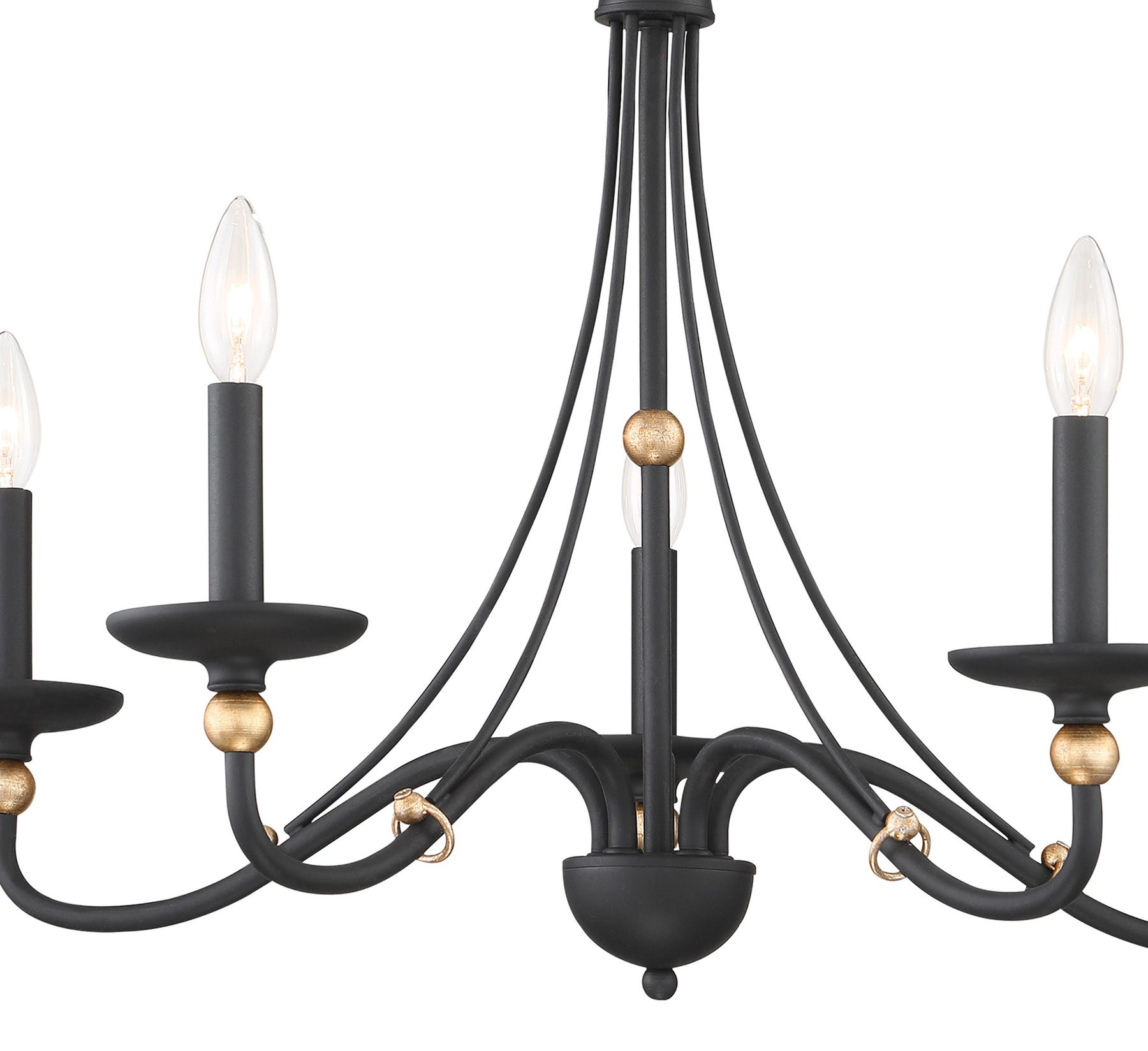 Image 5 Minka-Lavery Westchester County 5-Light Coal and Gold Leaf Chandelier more views