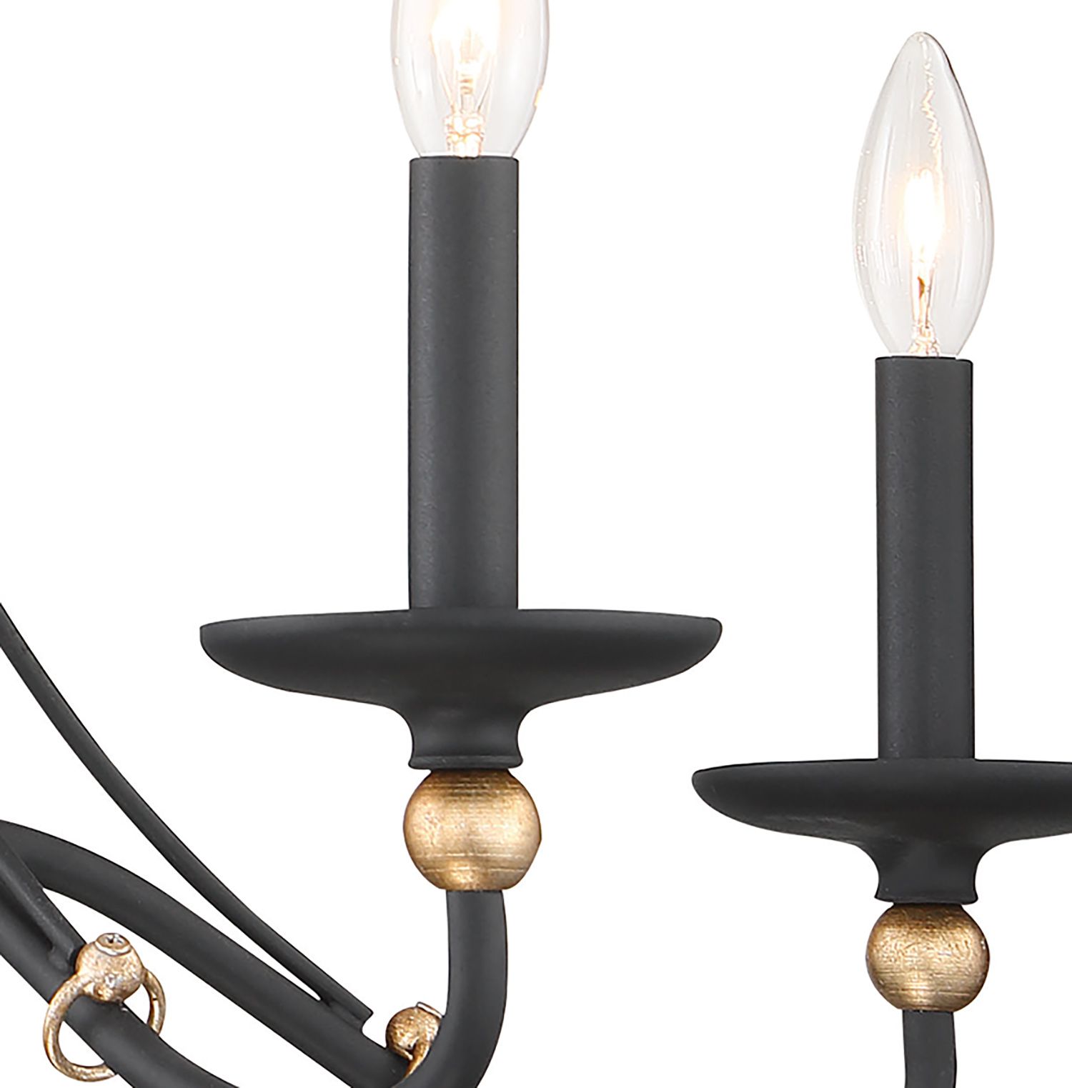 Image 6 Minka-Lavery Westchester County 5-Light Coal and Gold Leaf Chandelier more views