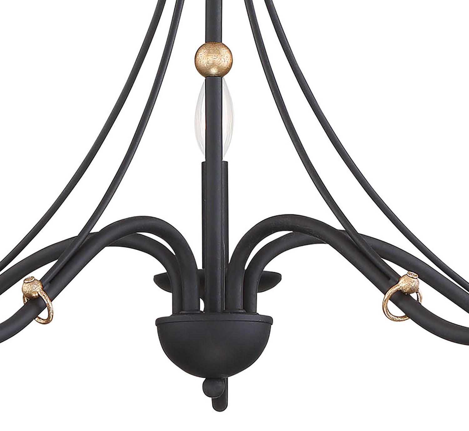 Image 7 Minka-Lavery Westchester County 5-Light Coal with Gold Leaf Chandelier more views