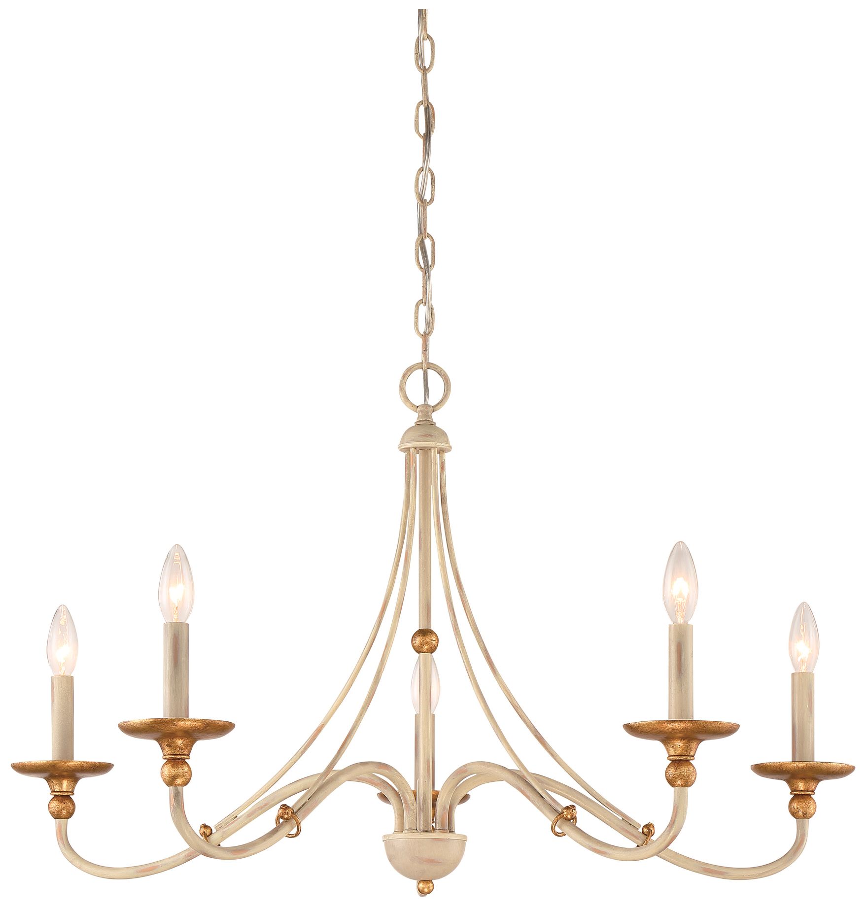 Minka-Lavery Westchester County 5-Light Farmhouse White Chandelier
