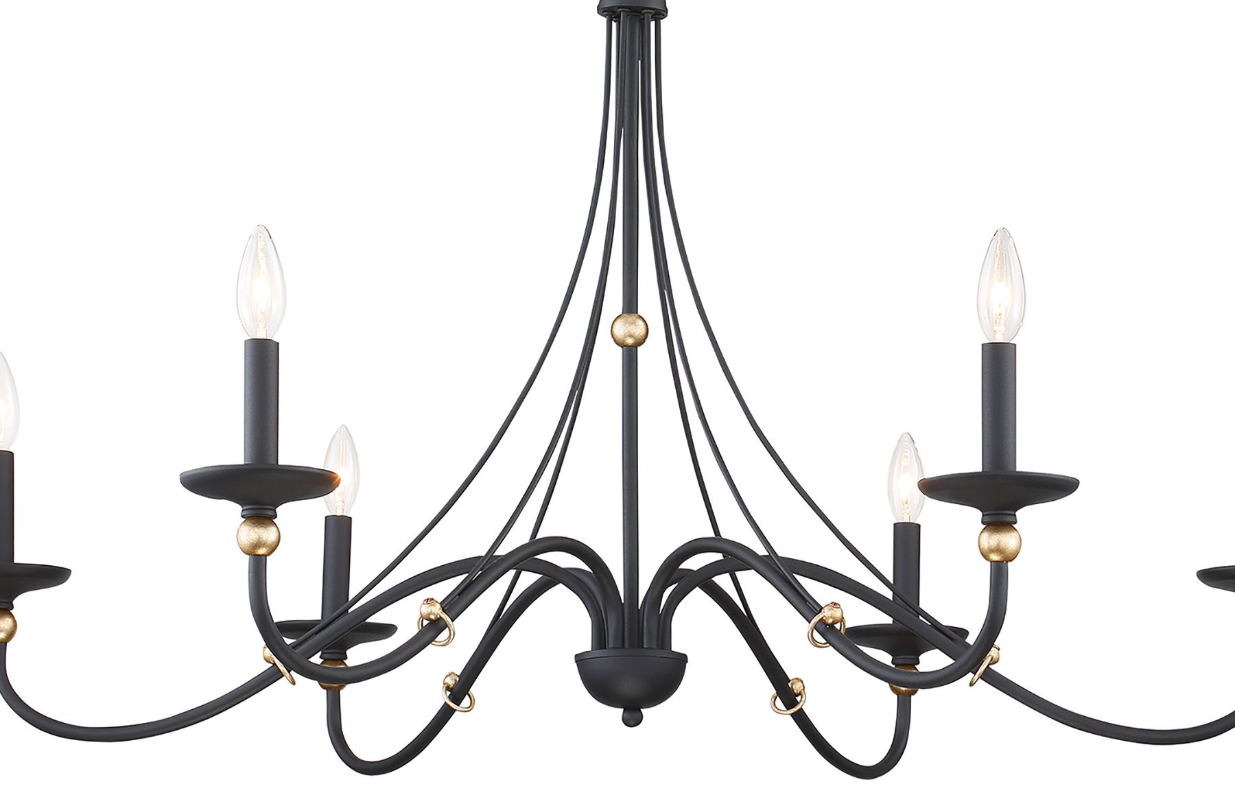 Image 4 Minka Lavery Westchester County 6-Light Black and Gold Chandelier more views