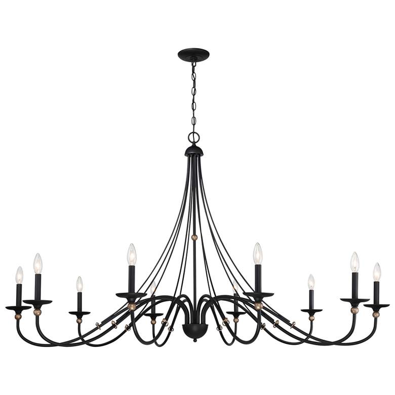 Image 1 Minka Lavery Westchester County 60 inch Wide Sand Coal 10-Light Chandelier